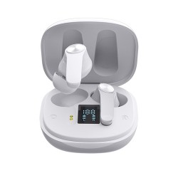 TWS XT18 Wireless Bluetooth 5.0 Waterproof Earphones Earbuds - White