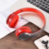 P47 Wireless Headphone Bluetooth 5.0 Headsets Foldable Bass Helmet Support TF-Card with Mic for PS4 / Phone / PC - Red