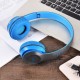 P47 Wireless Headphone Bluetooth 5.0 Headsets Foldable Bass Helmet Support TF-Card with Mic for PS4 / Phone / PC - Blue