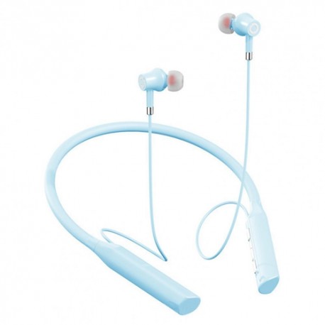 YD08 Bluetooth 5.0 Wireless Headset Neck-Mounted Stereo Card Microphone Sports Headset for iPhone Samsung Huawei - Blue