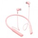 YD08 Bluetooth 5.0 Wireless Headset Neck-Mounted Stereo Card Microphone Sports Headset for iPhone Samsung Huawei - Pink