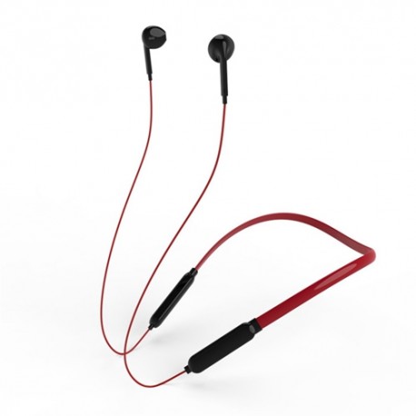 LY Hanging Neck Waterproof Bluetooth Earphone 5.1 Gaming Headphones Noise Reduction Headset Wired + Wireless Earbuds - Red