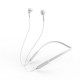 LY Hanging Neck Waterproof Bluetooth Earphone 5.1 Gaming Headphones Noise Reduction Headset Wired + Wireless Earbuds - White