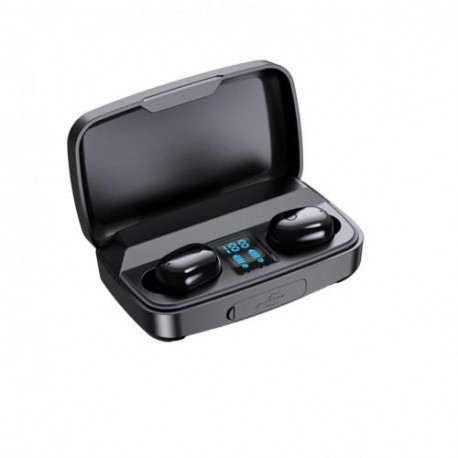 A10S TWS Bluetooth 5.0 Touch Control Stereo In-Ear Wireless Earphones Earplugs Macaron Sport Headsets - Black