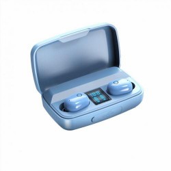 A10S TWS Bluetooth 5.0 Touch Control Stereo In-Ear Wireless Earphones Earplugs Macaron Sport Headsets - Blue