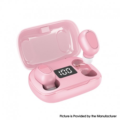 L21Pro TWS 5.0 Earphones Wireless IPX7 Waterproof Headset HIFI In-Ear Handsfree Earbuds - Pink