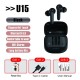 U15 TWS Bluetooth V5.1 in-Ear Stereo Earphones Earbuds - Black, 30mAh, 300mAh