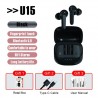 U15 TWS Bluetooth V5.1 in-Ear Stereo Earphones Earbuds - Black, 30mAh, 300mAh