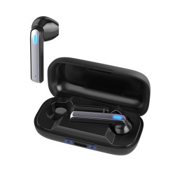 U19 TWS Bluetooth V5.1 in-Ear Stereo Earphones Earbuds - Black, 30mAh, 300mAh