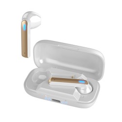 U19 TWS Bluetooth V5.1 in-Ear Stereo Earphones Earbuds - White, 30mAh, 300mAh