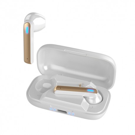 U19 TWS Bluetooth V5.1 in-Ear Stereo Earphones Earbuds - White, 30mAh, 300mAh