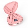 X19 TWS Earphone LED Display Wireless Earbuds HIFI Stereo headphones Sport Waterproof Noise Cancelling Headset - Pink