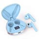X19 TWS Earphone LED Display Wireless Earbuds HIFI Stereo headphones Sport Waterproof Noise Cancelling Headset - Blue