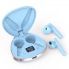 X19 TWS Earphone LED Display Wireless Earbuds HIFI Stereo headphones Sport Waterproof Noise Cancelling Headset - Blue