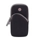 Armband Bags for Phone Money Keys Outdoor Sports Arm Package Bag with Headset Hole Running Arm Band - Black, 6.3"