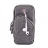 Armband Bags for Phone Money Keys Outdoor Sports Arm Package Bag with Headset Hole Running Arm Band - Grey, 6.3"