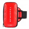 Armband Bags for Phone Money Keys Outdoor Sports Arm Package Bag with Headset Hole Running Arm Band - Red, 6.0"