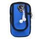 Armband Bags for Phone Money Keys Outdoor Sports Arm Package Bag with Headset Hole Running Arm Band - Dark Blue, 6.5"
