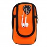 Armband Bags for Phone Money Keys Outdoor Sports Arm Package Bag with Headset Hole Running Arm Band - Orange, 6.5"